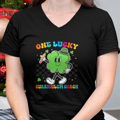 Patrick Day Shirts for Family, Funny Patrick Day shirts, st patrick's day Unisex T-Shirt/Hoodie/Sweatshirt HLT00 - Vintage One Lucky Curriculum Coach St Patrick Day School T-Shirt