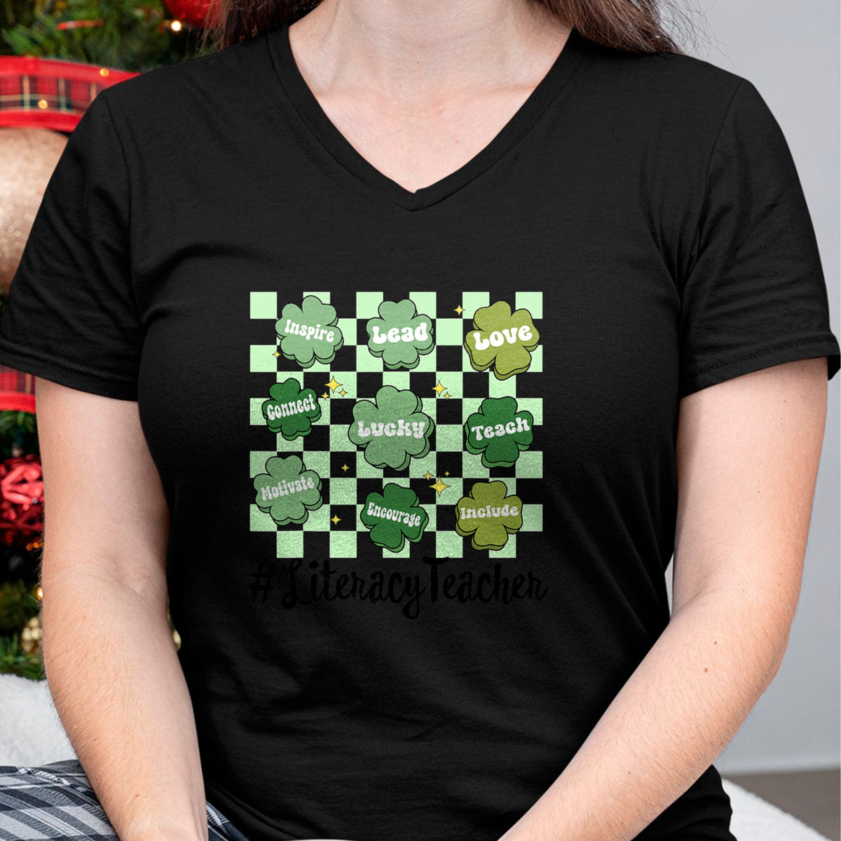 Patrick Day Shirts for Family, Funny Patrick Day shirts, st patrick's day Unisex T-Shirt/Hoodie/Sweatshirt HLT00 - Vintage One Lucky Literacy Teacher St Patrick Day School T-Shirt