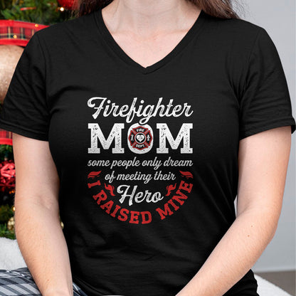 Gift for Mom Shirt, Funny Mom Unisex T-Shirt/Hoodie/Sweatshirt HLT00 - Firefighter Mom Firewoman Proud Moms Mother_s Day Vintage T-Shirt