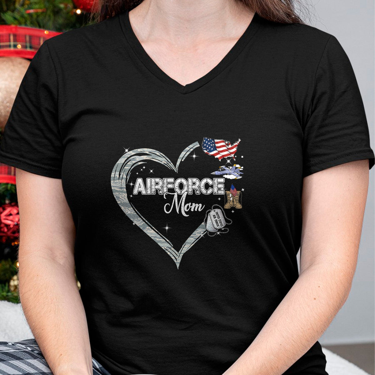 Gift for Mom Shirt, Funny Mom Unisex T-Shirt/Hoodie/Sweatshirt HLT00 - Proud Air Force Mom Air Force Graduation Mom USAF Mom T-Shirt