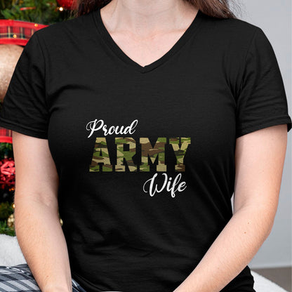 Best Wife Shirt, Wife and Husband Unisex T-Shirt/Hoodie/Sweatshirt HLT00 - Gift for wife T shirt, lucky wife   Proud Army Wife For Military Wife Of A Brave US Soldier T-Shirt