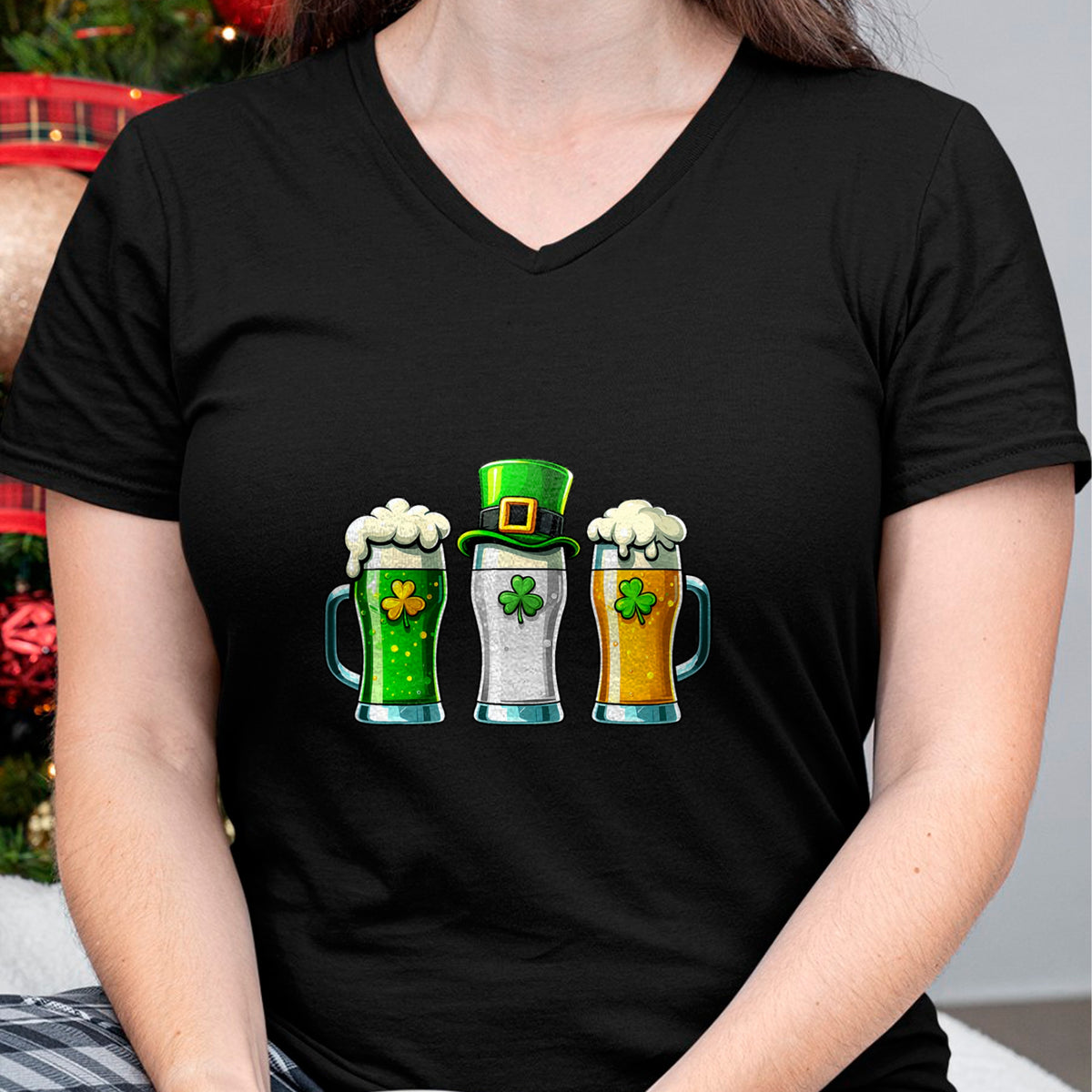 Patrick Day Shirts for Family, Funny Patrick Day shirts, st patrick's day Unisex T-Shirt/Hoodie/Sweatshirt HLT00 - St Patrick Day Irish Ireland Flag Green Beer Lover Men Women T-Shirt