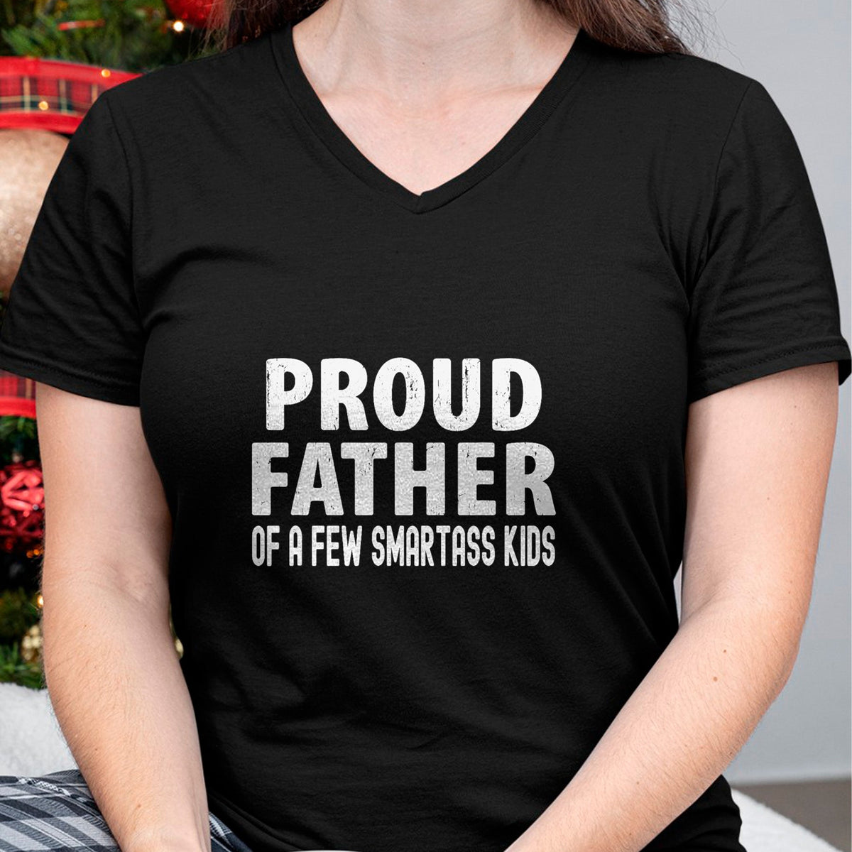 Gift for Dad Shirt, Funny Dad Unisex T-Shirt/Hoodie/Sweatshirt HLT00 – Proud Father Of A Few Smartass Kids, Funny Fathers Day T-Shirt