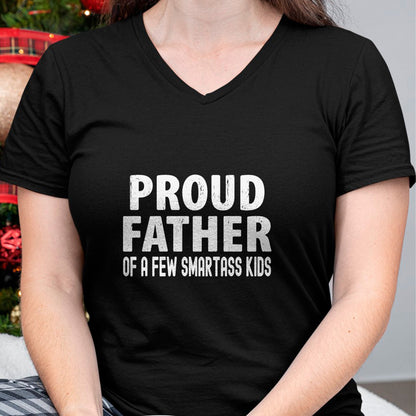 Gift for Dad Shirt, Funny Dad Unisex T-Shirt/Hoodie/Sweatshirt HLT00 – Proud Father Of A Few Smartass Kids, Funny Fathers Day T-Shirt