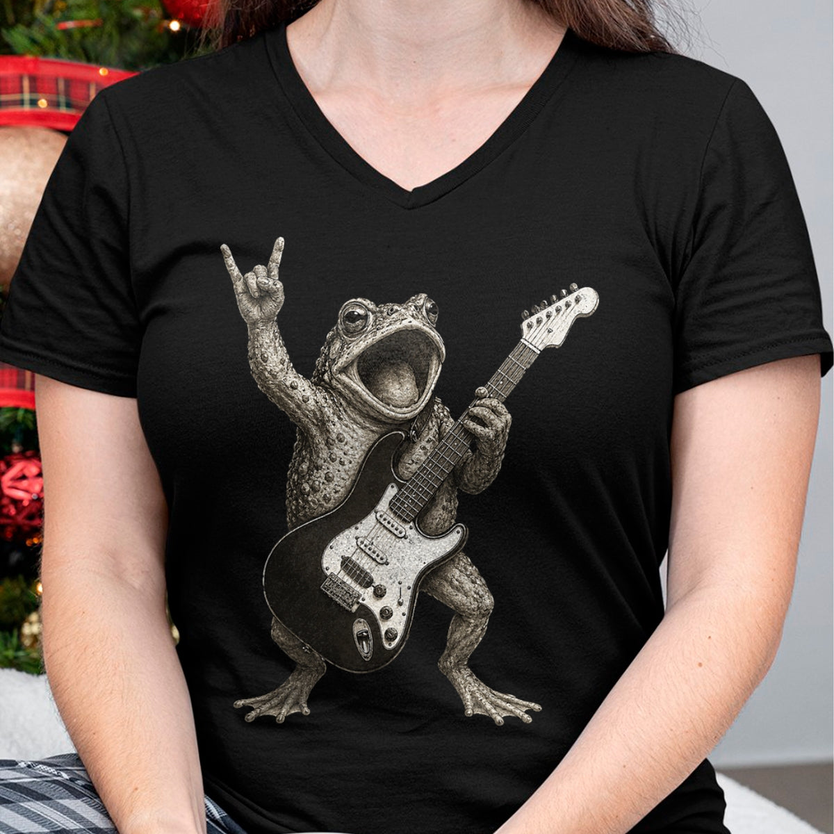 Guitar Lover Shirt, Funny Guitar UnisexT-Shirt/Hoodie/Sweatshirt HLT00 - Frog Playing Guitar Rock and Roll Funny T-Shirt