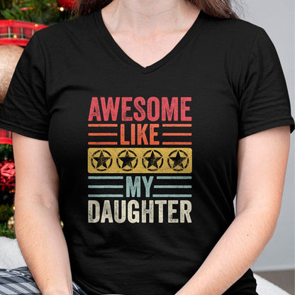 Gift for Mom Shirt, Funny Mom Unisex T-Shirt/Hoodie/Sweatshirt HLT00 - Awesome Like My Daughter  Funny Vintage Father Mom Dad Joke T-Shirt