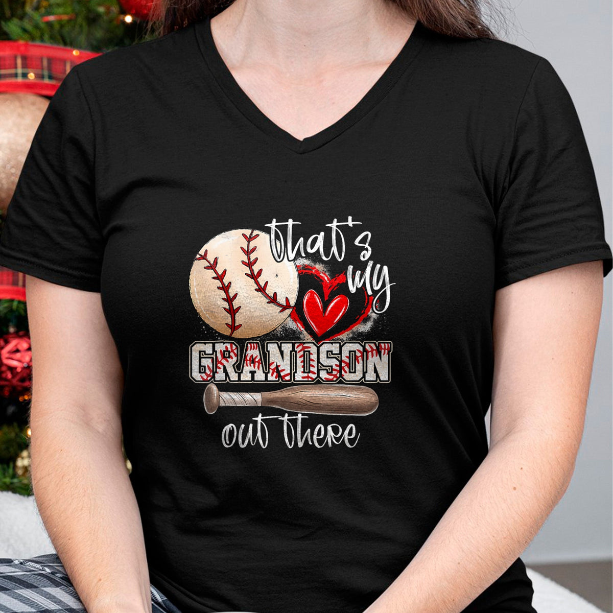 Best Grandma Shirt, Proud Grandma Unisex T-Shirt/Hoodie/Sweatshirt HLT00 - That'S My Grandson Out There Baseball Grandma Mothers Day T-Shirt