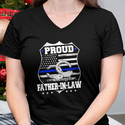 Gift for Dad Shirt, Funny Dad Unisex T-Shirt/Hoodie/Sweatshirt HLT00 – Proud Father-in-law Of Police Officer gift Police Officer T-Shirt