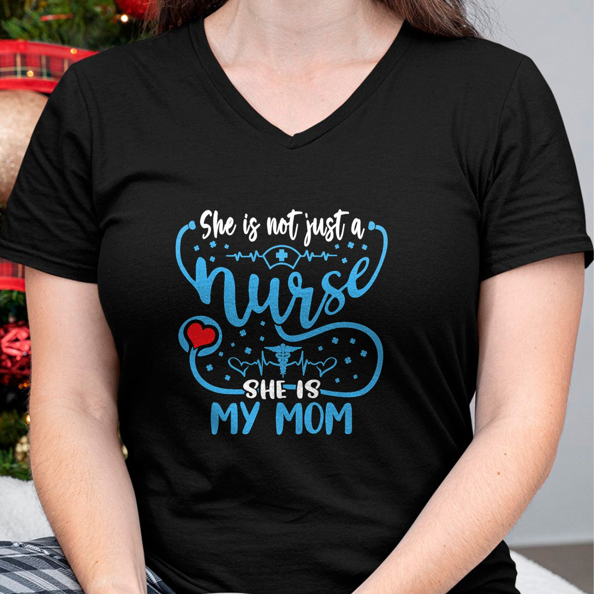 Gift for Mom Shirt, Funny Mom Unisex T-Shirt/Hoodie/Sweatshirt HLT00 - My Mom Is A Nurse Proud Nurse_s Son Daughter RN LPN Family T-Shirt