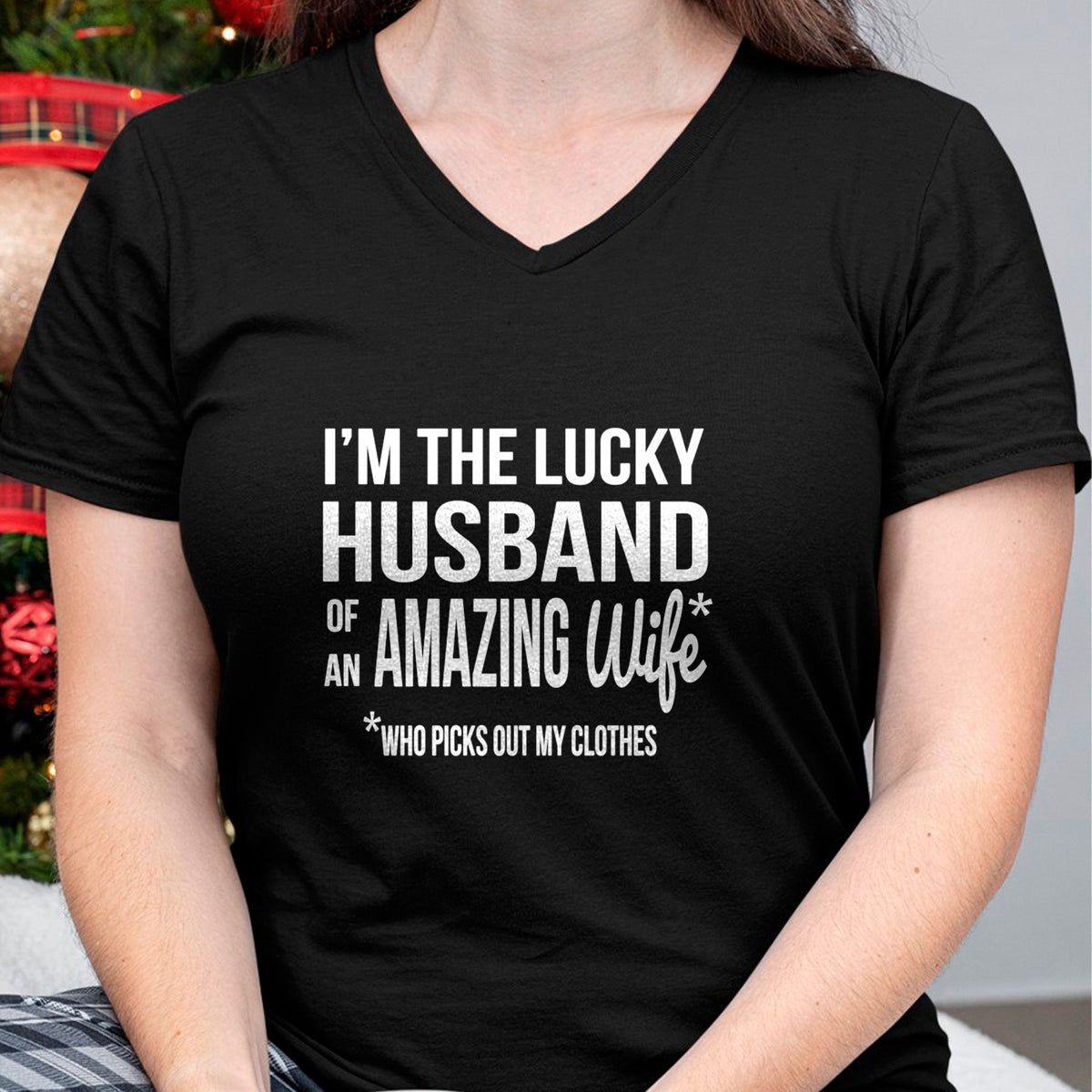 Best Wife Shirt, Wife and Husband Unisex T-Shirt/Hoodie/Sweatshirt HLT00 - Gift for wife T shirt, lucky wife   Lucky Husband Of A Wife Who Picks Out My Clothes Long Sleeve T-S (1)