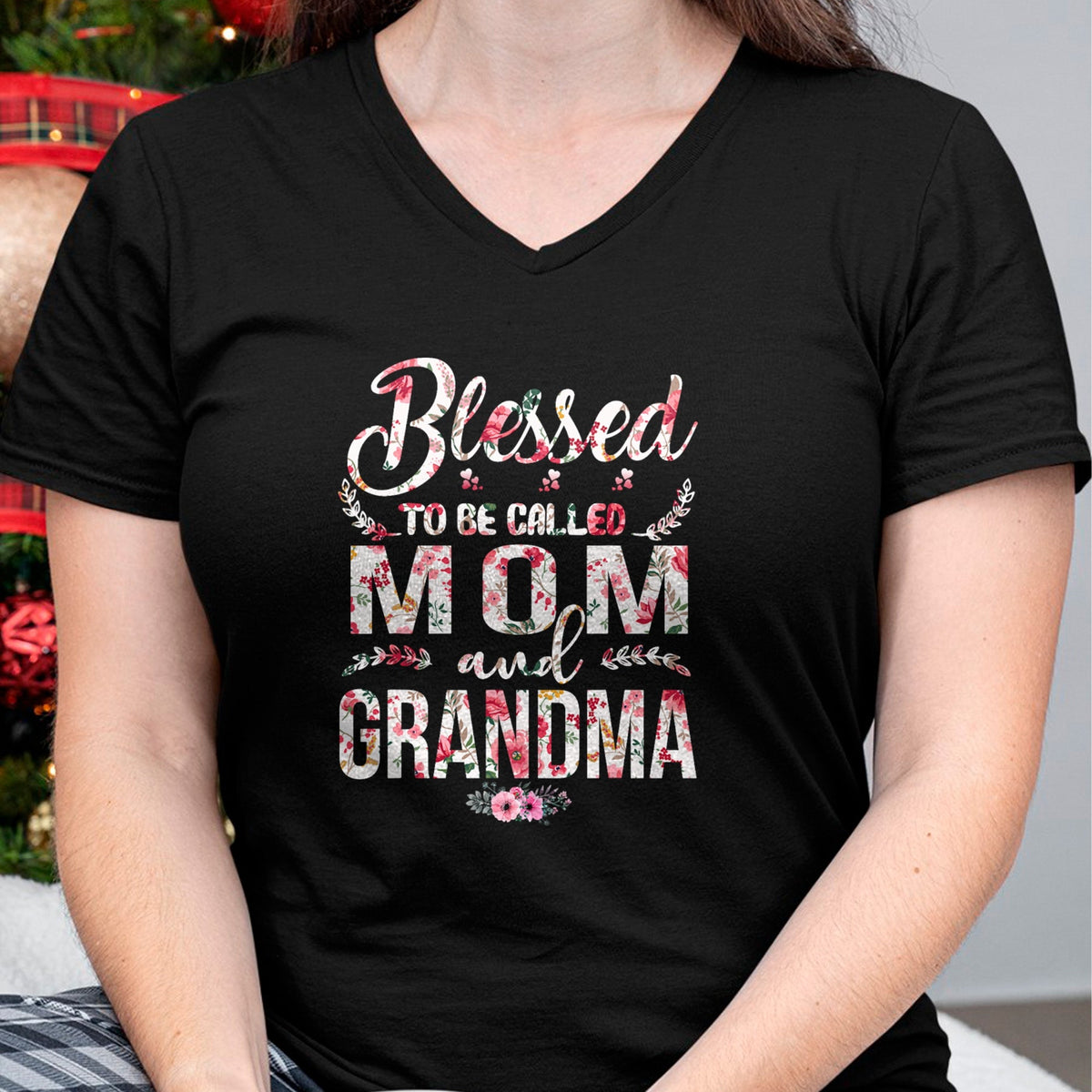 Gift for Mom Shirt, Funny Mom Unisex T-Shirt/Hoodie/Sweatshirt HLT00 - Blessed To Be Called Mom And Grandma Floral Mother_s Day T-Shirt