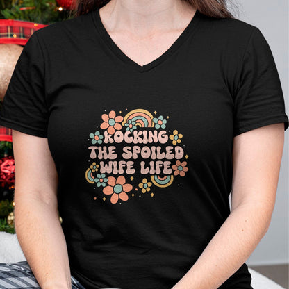Best Wife Shirt, Wife and Husband Unisex T-Shirt/Hoodie/Sweatshirt HLT00 - Gift for wife T shirt, spoiled wife   Spoiled Wife Fiancee Rocking The Spoiled Wife Life Wife T-Shir