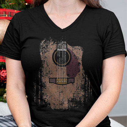 Guitar Lover Shirt, Funny Guitar UnisexT-Shirt/Hoodie/Sweatshirt HLT00 - Distressed Acoustic Guitar Vintage Player Rock & Roll Music T-Shirt, Men, Black, 3X-Large