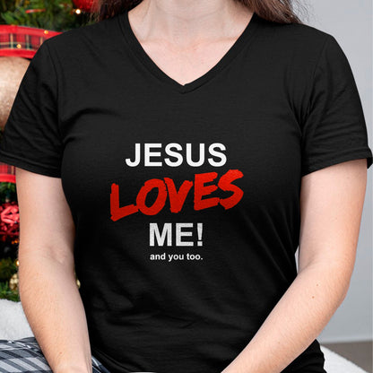 Christian Tee, Christian Faith Unisex T-Shirt/Hoodie/Sweatshirt HLT00 - Jesus Loves Me - And You Too For Faith Christian Religion T-Shirt (1)