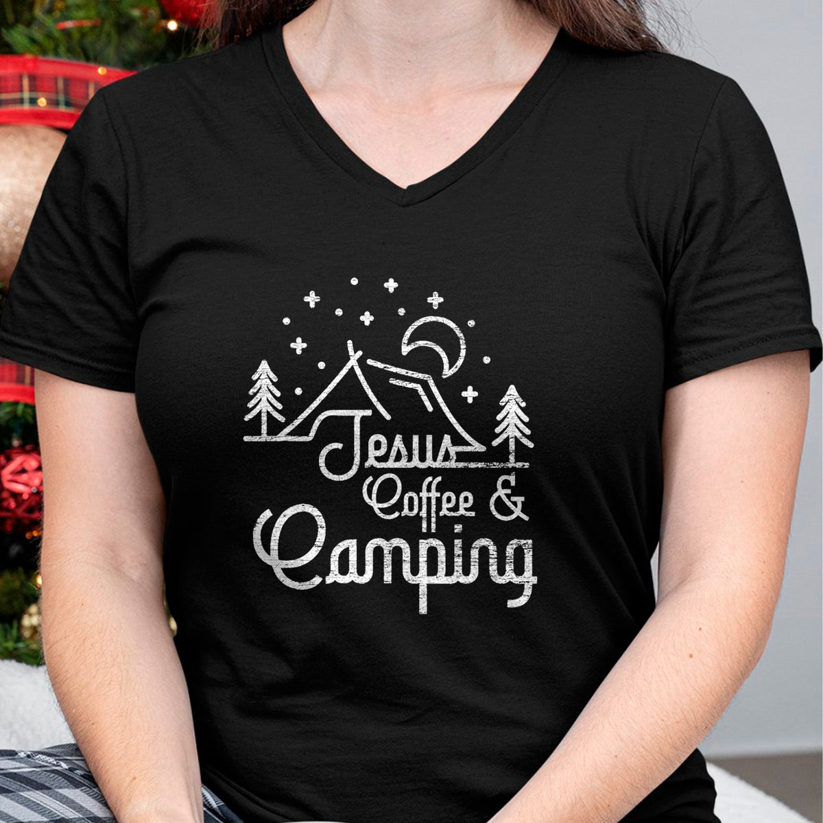 Christian Tee, Christian Faith Unisex T-Shirt/Hoodie/Sweatshirt HLT00 -  Camping Coffee Camper Camp Lover Christian Jesus T-Shirt