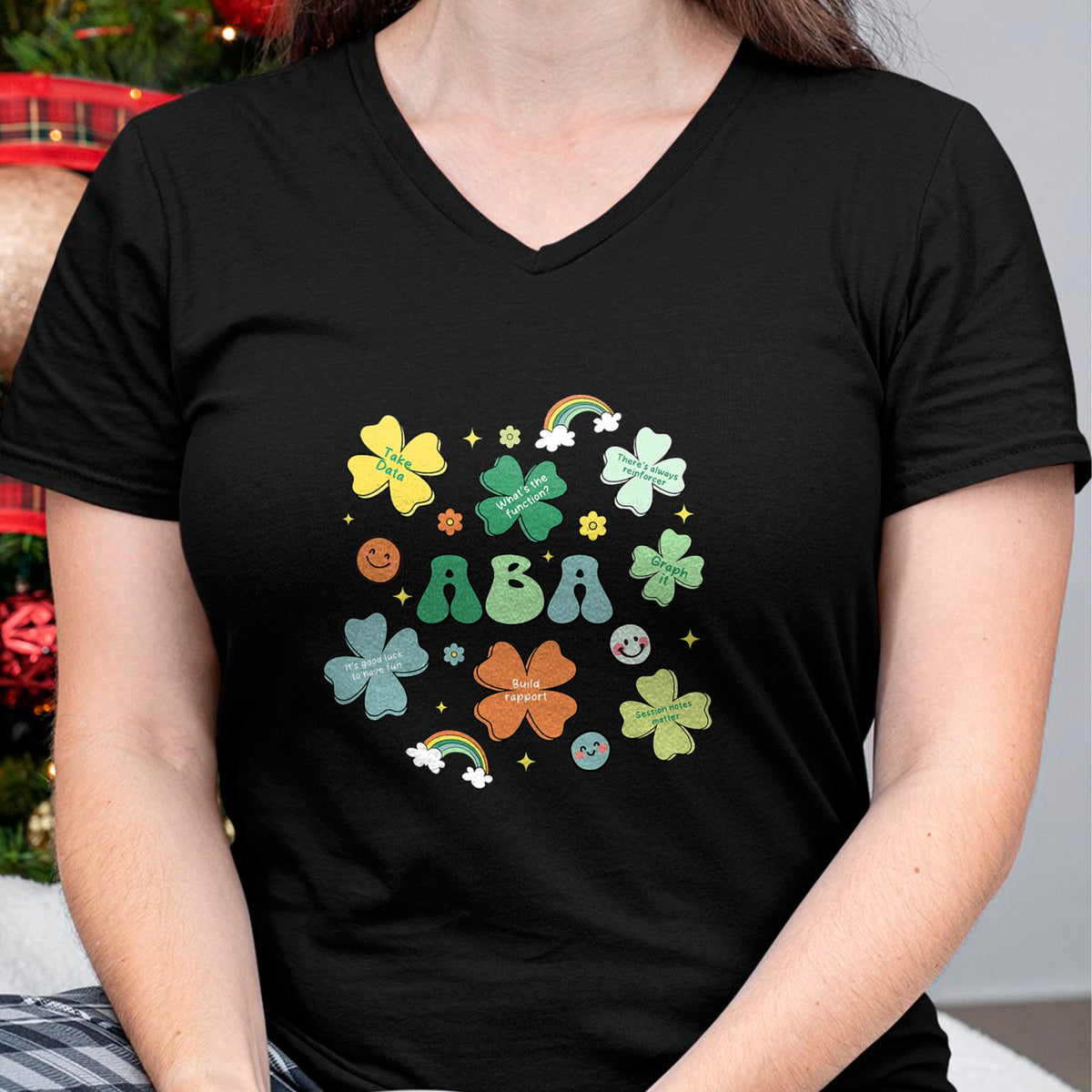 Patrick Day Shirts for Family, Funny Patrick Day shirts, st patrick's day Unisex T-Shirt/Hoodie/Sweatshirt HLT00 - ABA Therapist St Patrick Day Rainbow Lucky Behavior Shamrock T-Shirt