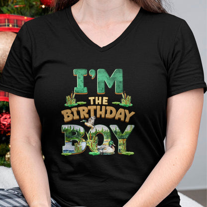 Gift for Dad Shirt, Funny Dad Unisex T-Shirt/Hoodie/Sweatshirt HLT00 – Im The Birthday Boy One Lucky Duck 1st First Family Party T-Shirt