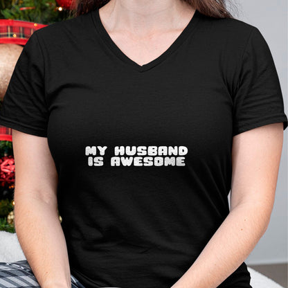 Best Wife Shirt, Wife and Husband Unisex T-Shirt/Hoodie/Sweatshirt HLT00 - Funny Couples T-Shirt My Husband Is Awesome T-Shirt (1)
