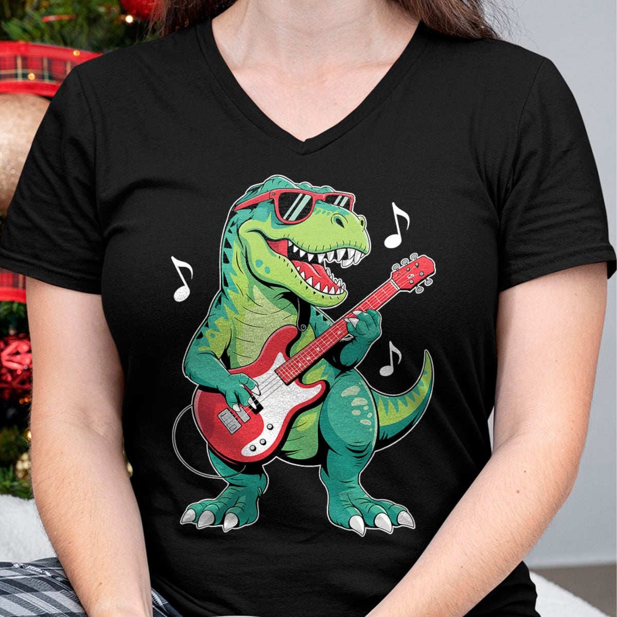 Guitar Lover Shirt, Funny Guitar UnisexT-Shirt/Hoodie/Sweatshirt HLT00 - Funny Dinosaur and Guitar Lover Toddler Boys Kids Men T-Shirt