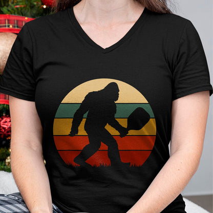 Funny Pickleball Shirt, Pickleball Lover Unisex T-Shirt/Hoodie/Sweatshirt HLT00 - Pickleball Bigfoot Retro Lovers Players Tee Men Women T-Shirt