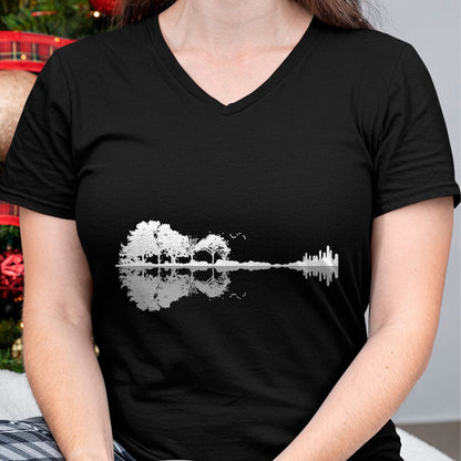 Guitar Lover Shirt, Funny Guitar UnisexT-Shirt/Hoodie/Sweatshirt HLT00 - Retro Forest Funny Nature Guitar Classic Music T-Shirt