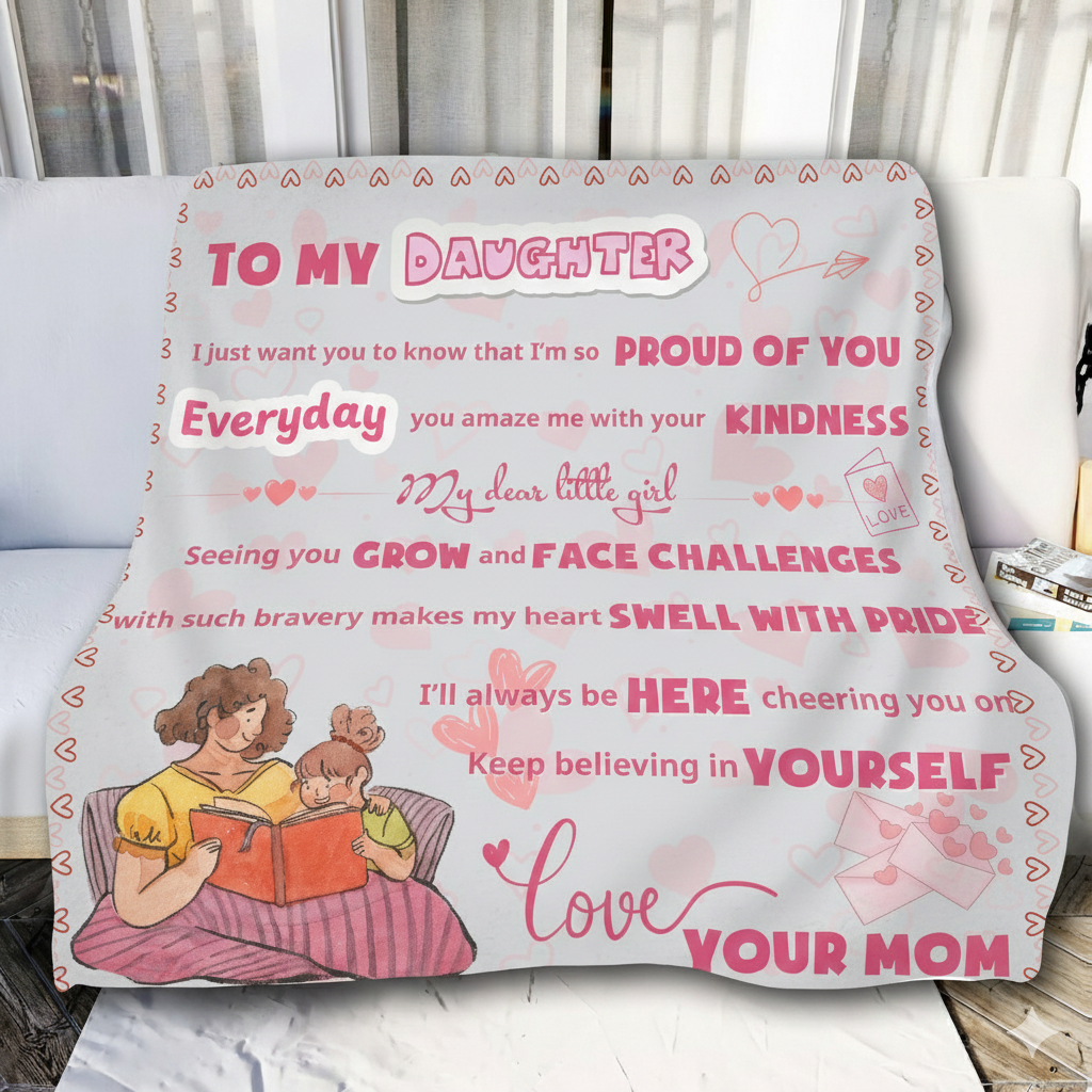 Special Gift For Daughter Blanket - Love Wrapped From Mom