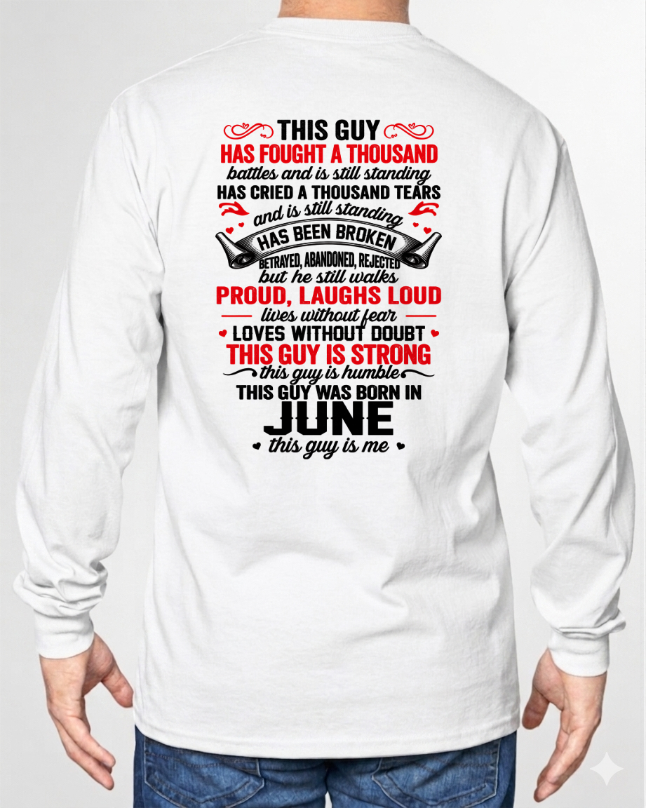 JUNE GUY – STRONG, PROUD & UNBREAKABLE – T-SHIRT FOR MEN – MTNN06 (SKU2609-115-06)