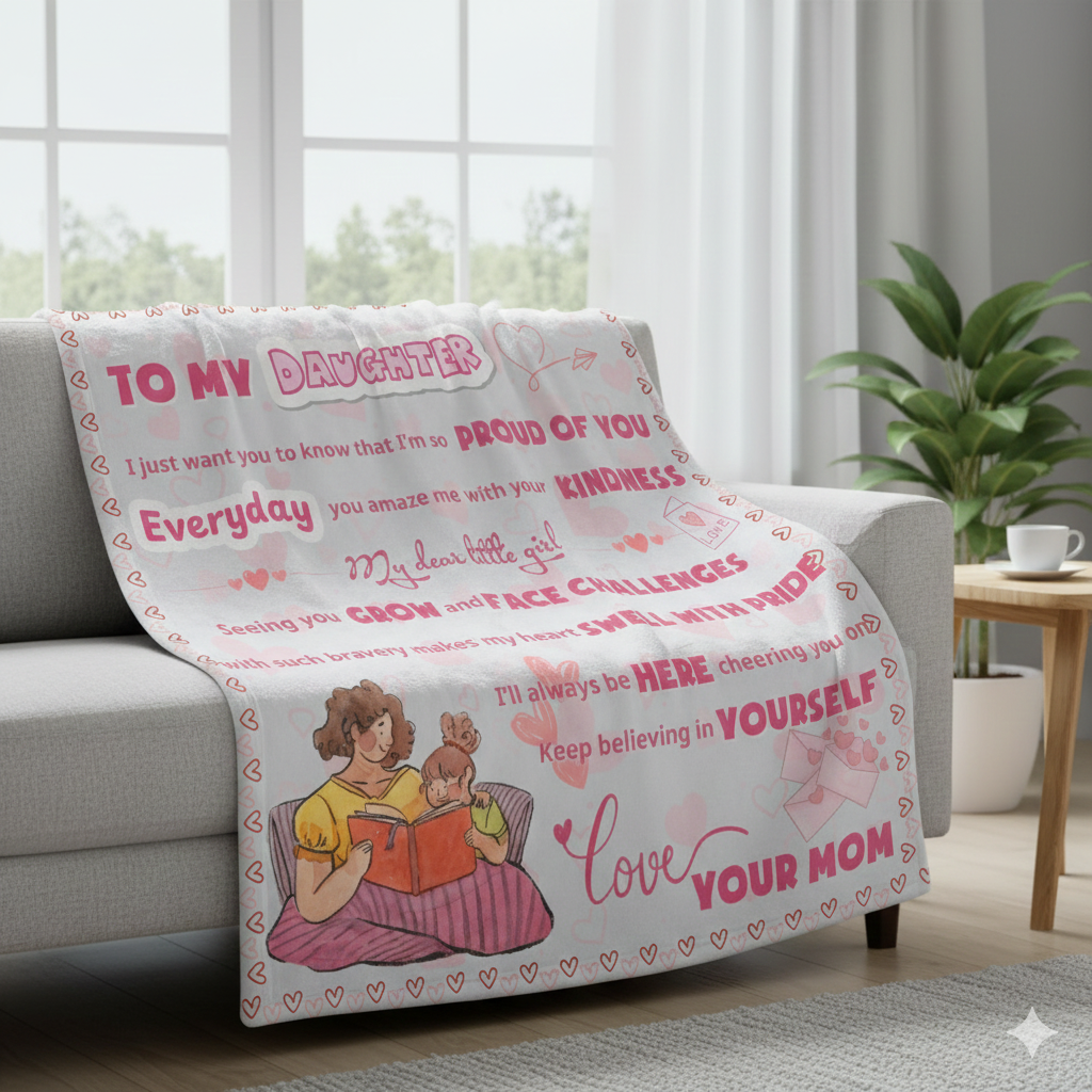Special Gift For Daughter Blanket - Love Wrapped From Mom