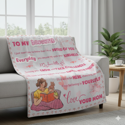 Special Gift For Daughter Blanket - Love Wrapped From Mom