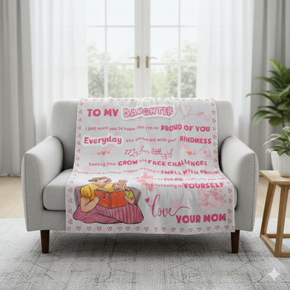 Special Gift For Daughter Blanket - Love Wrapped From Mom