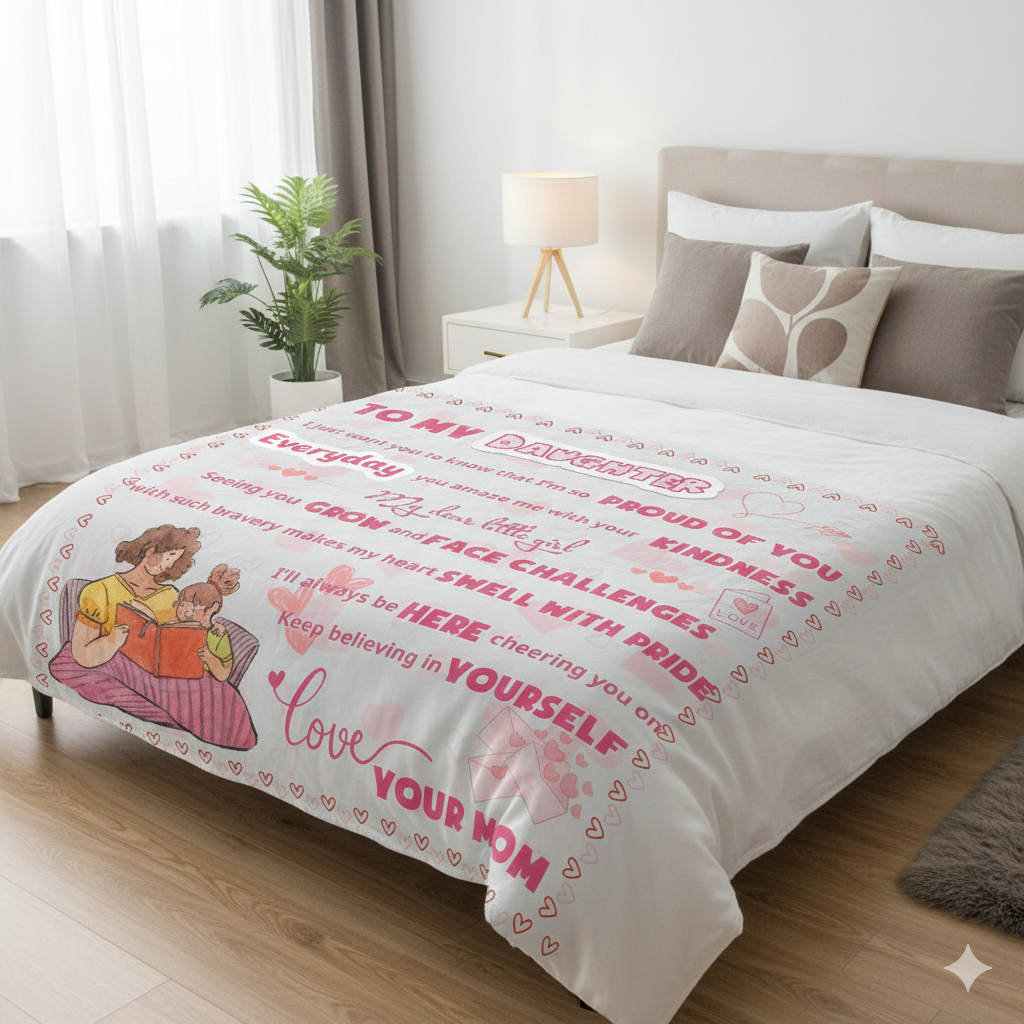 Special Gift For Daughter Blanket - Love Wrapped From Mom