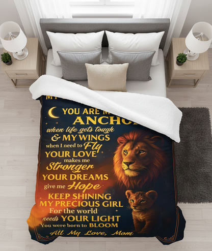 To My Sweet Daughter Blanket – A Snuggly Hug from Mom