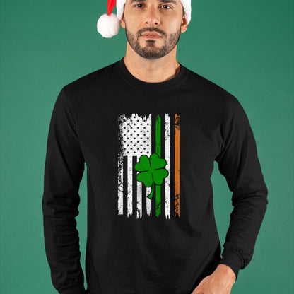 Patrick Day Shirts for Family, Funny Patrick Day shirts, st patrick's day Unisex T-Shirt/Hoodie/Sweatshirt HLT00 - St Patrick Day Irish American Flag Retro Saint Patricks Day T-Shirt