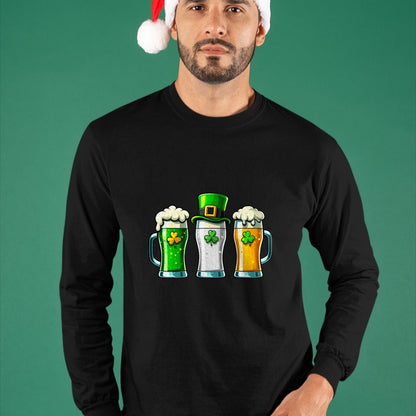 Patrick Day Shirts for Family, Funny Patrick Day shirts, st patrick's day Unisex T-Shirt/Hoodie/Sweatshirt HLT00 - St Patrick Day Irish Ireland Flag Green Beer Lover Men Women T-Shirt