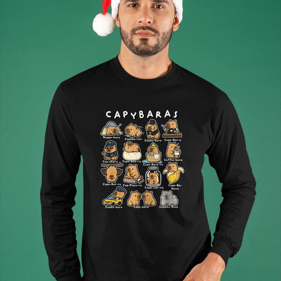 Cute Capybara Shirt, Funny Capybara Unisex T-Shirt/Hoodie/Sweatshirt HLT00 - Cute Capybaras Puns Funny Rodent Meme Animal Lover Humor T-Shirt