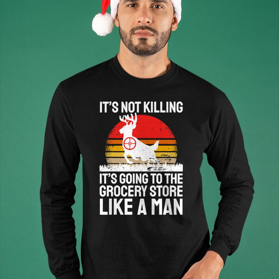 Funny Hunting Shirt, Gift For Hunting Lover Unisex T-Shirt/Hoodie/Sweatshirt HLT00 - Funny Hunter Saying Wild Animal Deer Hunting I Supermarket T-Shirt