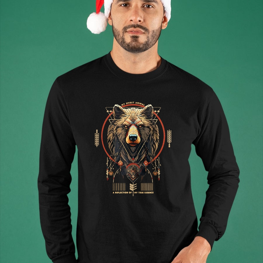 Native American T-Shirts, Vintage Native American Unisex T-Shirt/Hoodie/Sweatshirt HLT00 - Bear Native American Mountain Forest Wildlife Bears Lover