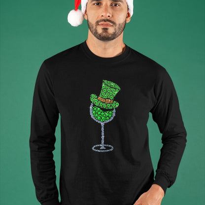 Patrick Day Shirts for Family, Funny Patrick Day shirts, st patrick's day Unisex T-Shirt/Hoodie/Sweatshirt HLT00 - Wine Glasses Clover Leprechaun Irish Shamrock St Patrick Day T-Shirt