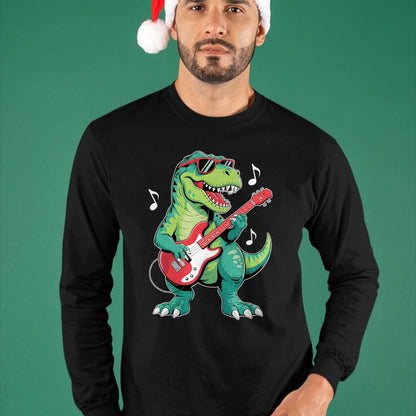 Guitar Lover Shirt, Funny Guitar UnisexT-Shirt/Hoodie/Sweatshirt HLT00 - Funny Dinosaur and Guitar Lover Toddler Boys Kids Men T-Shirt