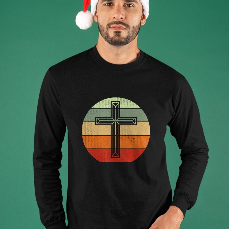 Christian Tee, Christian Faith Unisex T-Shirt/Hoodie/Sweatshirt HLT00 - Jesus Retro Cross Christ God Faith Religious Christian Gift T-Shirt