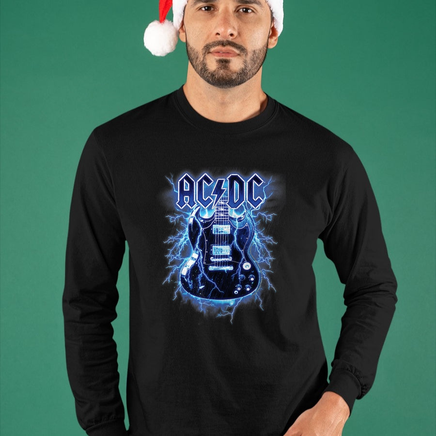 Guitar Lover Shirt, Funny Guitar UnisexT-Shirt/Hoodie/Sweatshirt HLT00 - ACDC - Lightning Guitar T-Shirt