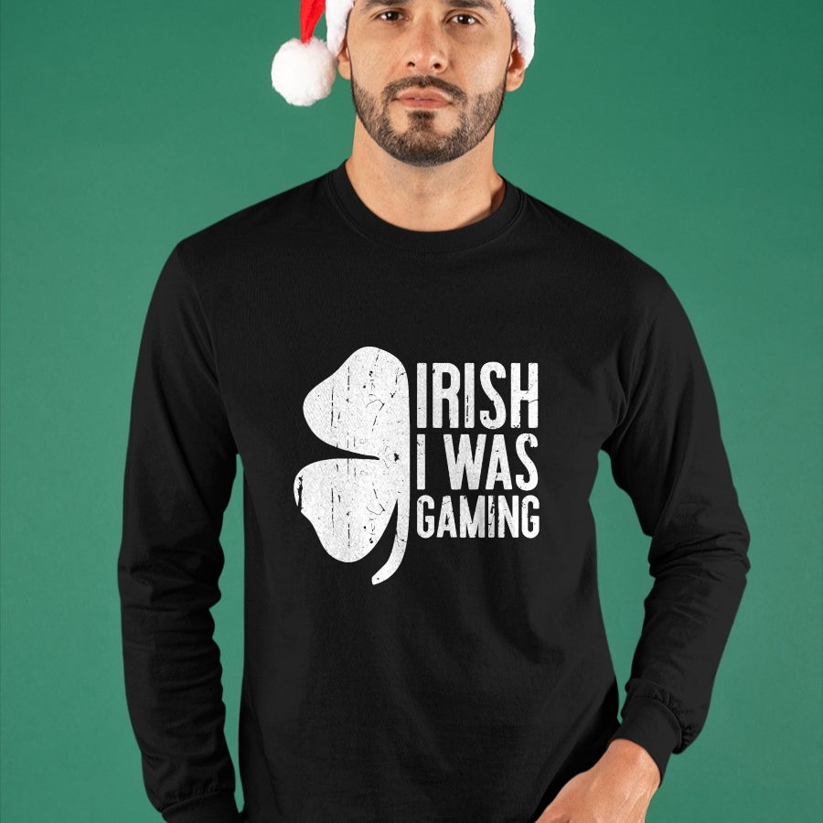 Patrick Day Shirts for Family, Funny Patrick Day shirts, st patrick's day Unisex T-Shirt/Hoodie/Sweatshirt HLT00 - Irish I Was Gaming T-Shirt Saint Patrick Day Shirt T-Shirt