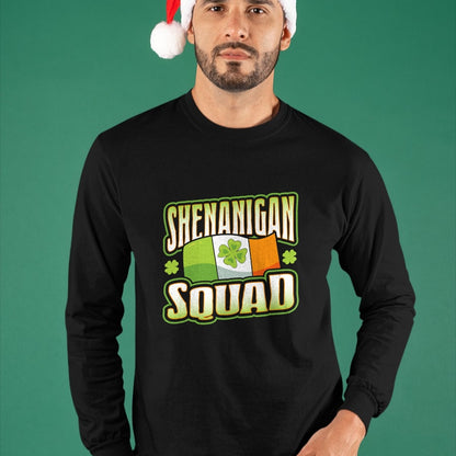 Patrick Day Shirts for Family, Funny Patrick Day shirts, st patrick's day Unisex T-Shirt/Hoodie/Sweatshirt HLT00 - Fun and Crazy Shenanigan Squad St Patrick Day Irish Flag T-Shirt