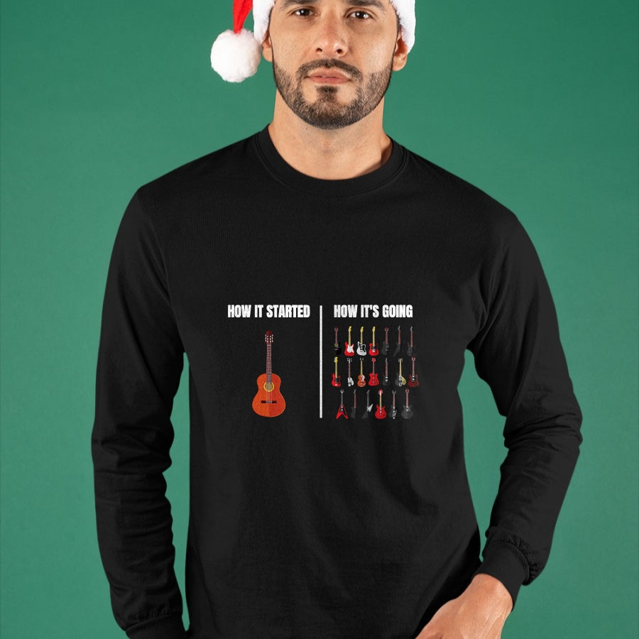 Guitar Lover Shirt, Funny Guitar UnisexT-Shirt/Hoodie/Sweatshirt HLT00 - How It Started How It’s Going Music Musician Funny Guitar T-Shirt