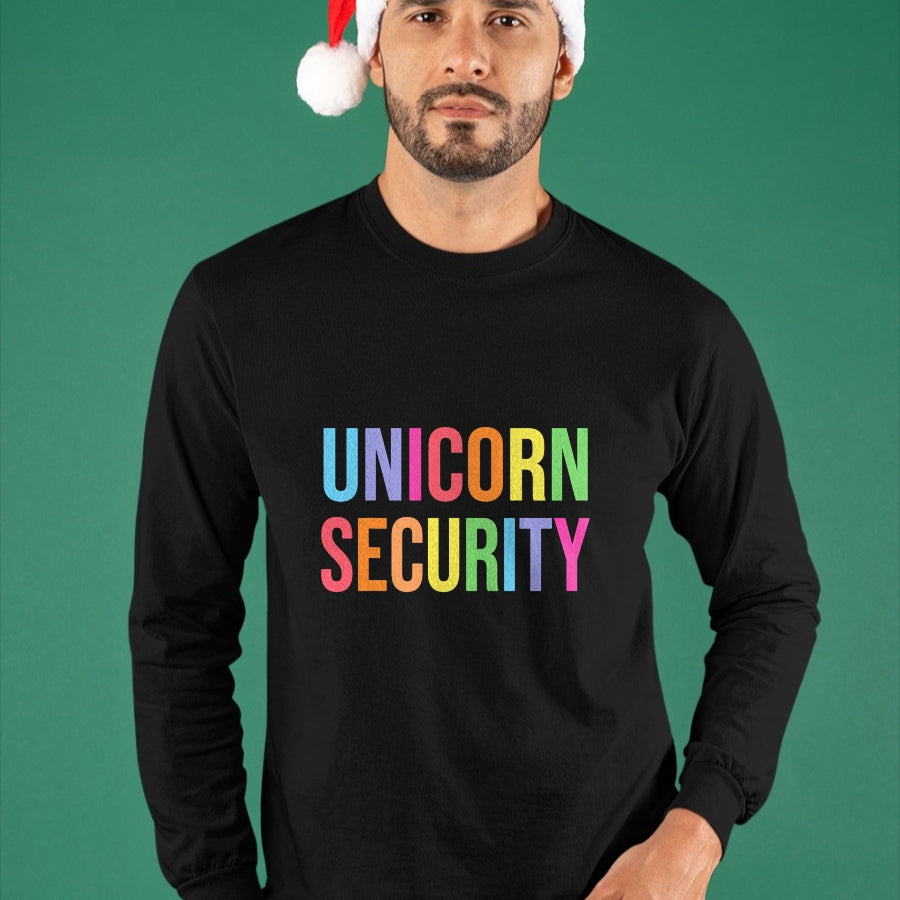 Gift for Mom Shirt, Funny Mom Unisex T-Shirt/Hoodie/Sweatshirt HLT00 - Halloween Dad Mom Daughter Adult Costume, Unicorn Security T-Shirt