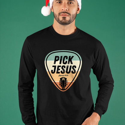 Guitar Lover Shirt, Funny Guitar UnisexT-Shirt/Hoodie/Sweatshirt HLT00 - Pick Jesus Shirt Funny Christian Music Guitar Pick Men Women T-Shirt