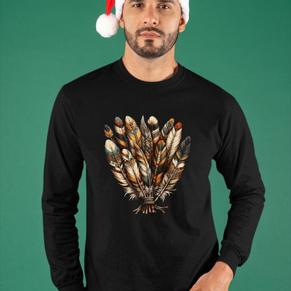 Native American T-Shirts, Vintage Native American Unisex T-Shirt/Hoodie/Sweatshirt HLT00 - Southwest Native American Indian Tribal Feather