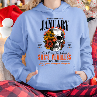 JANUARY – SHE’S FEARLESS – BEAUTY & GRACE WOMEN TEE - T-SHIRT FOR WOMEN - MTNN01 (SKU2605-389-01)