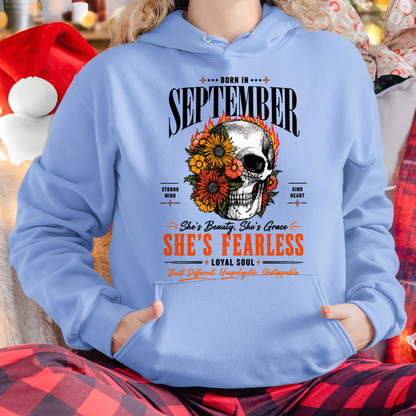 SEPTEMBER – SHE’S FEARLESS – BEAUTY & GRACE WOMEN TEE - T-SHIRT FOR WOMEN - MTNN09 (SKU2605-389-09)