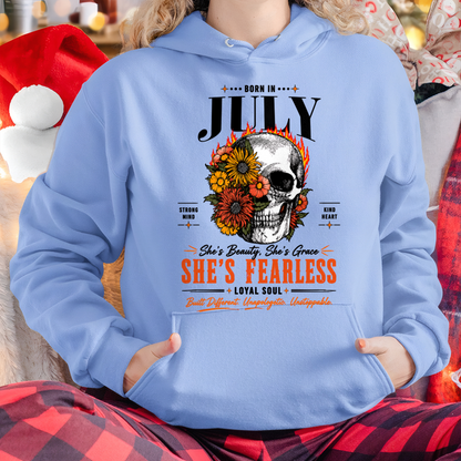 JULY – SHE’S FEARLESS – BEAUTY & GRACE WOMEN TEE - T-SHIRT FOR WOMEN - MTNN07 (SKU2605-389-07)